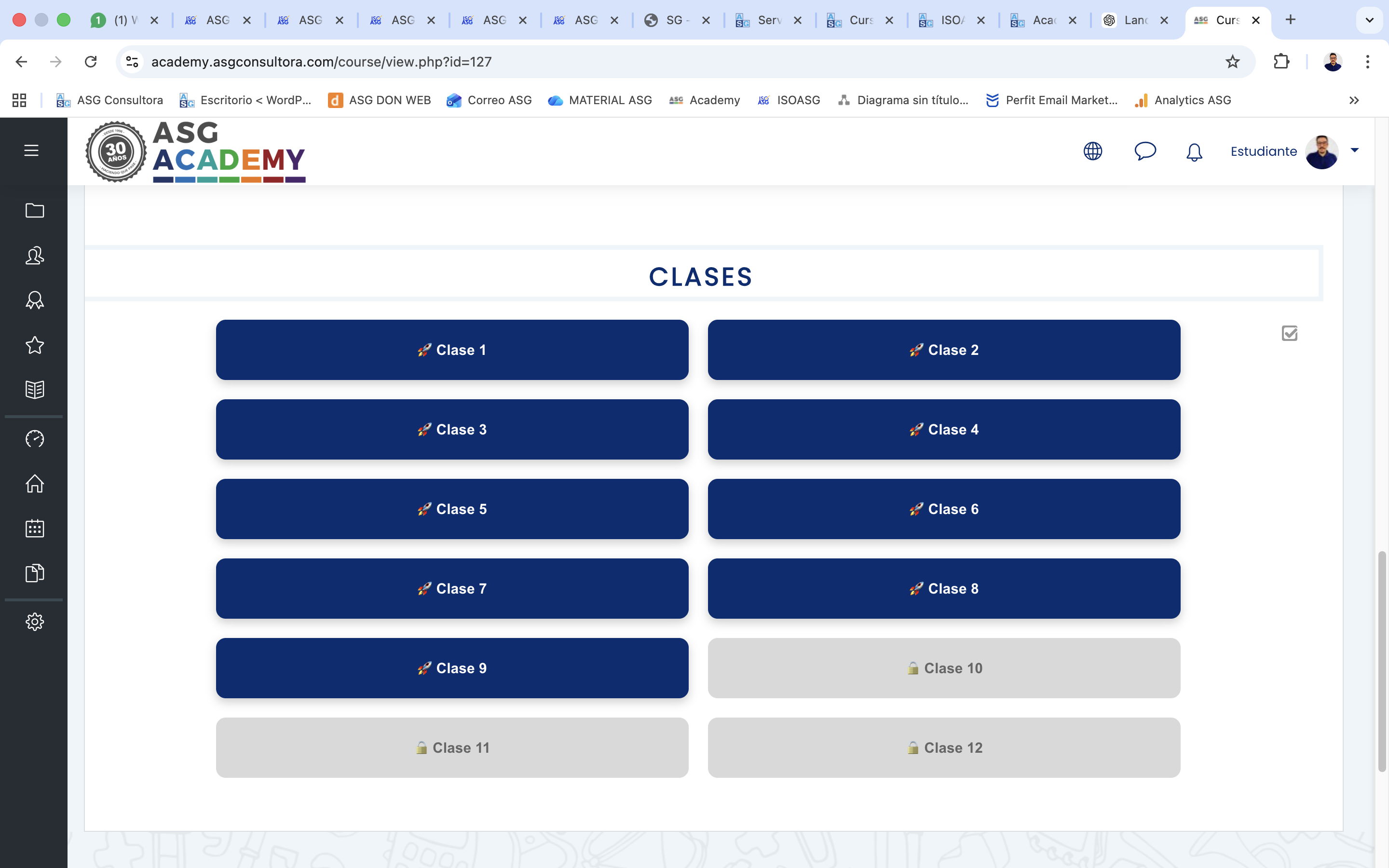 Seguimiento de progreso ASG Academy