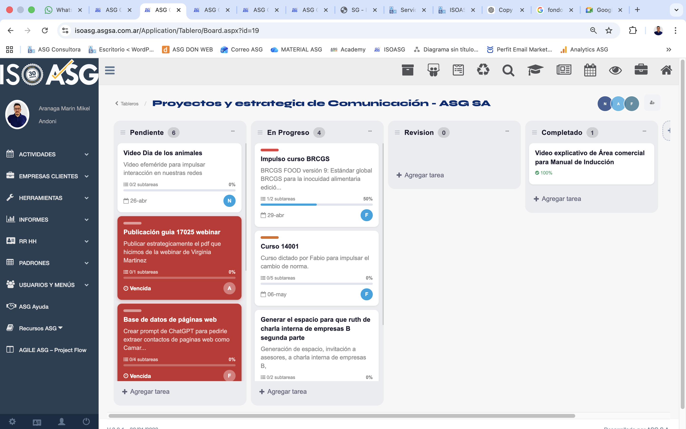 Gestión agile ISOASG