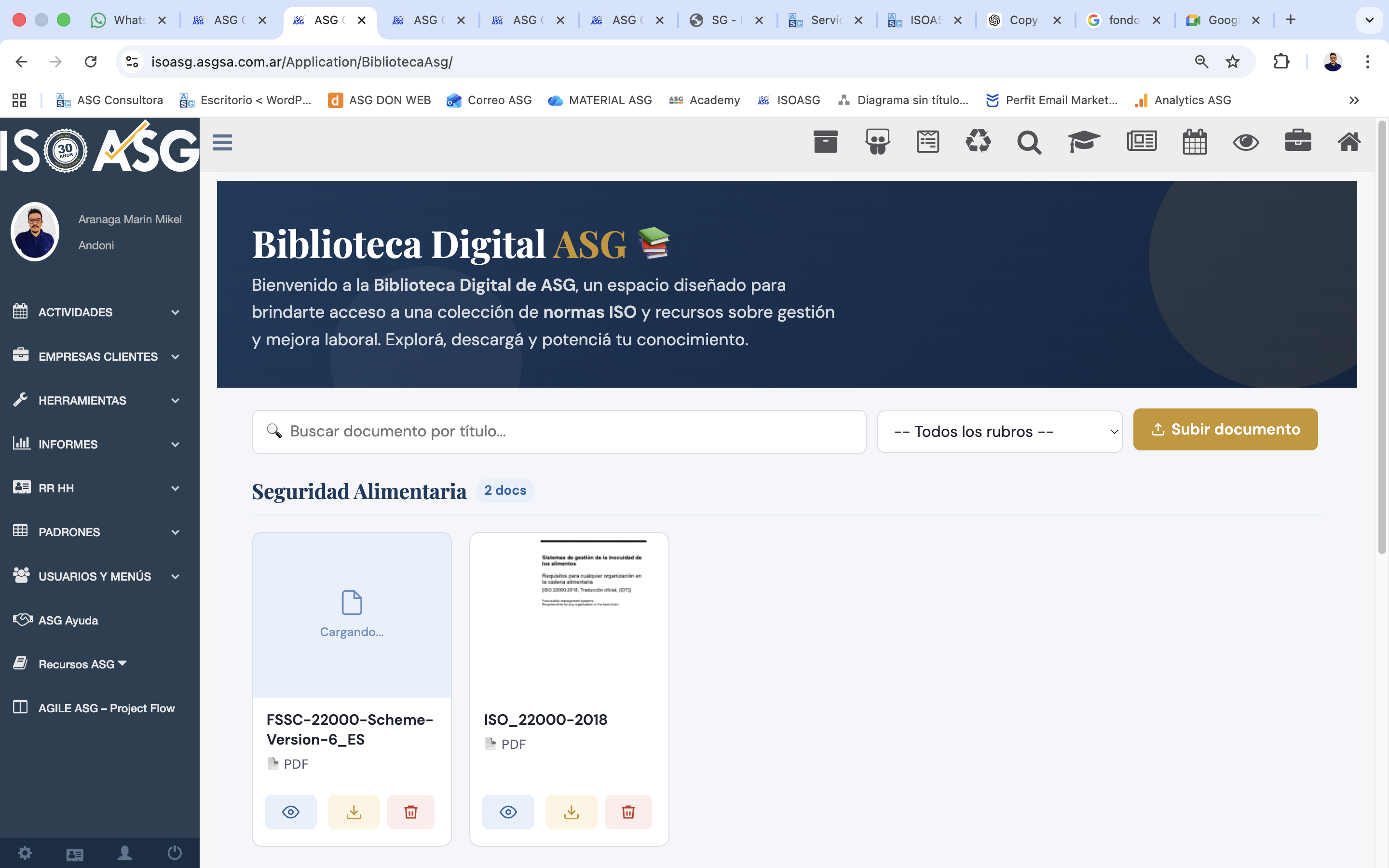 Gestión documental ISOASG